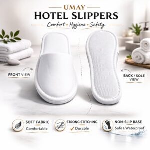 Luxe Wegwerp Slippers – 10 Paar – Wit – Voor Hotel, Sauna & Spa